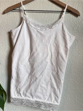 Express White Lace-Trim Camisole